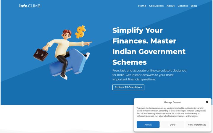 Screenshot of infoclimb.com