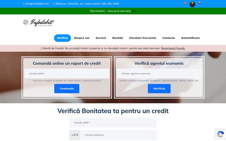 Screenshot of infodebit.md