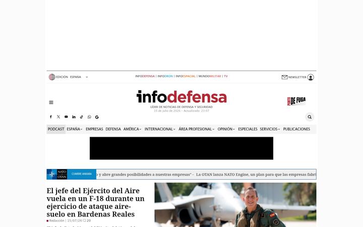 Screenshot von infodefensa.com