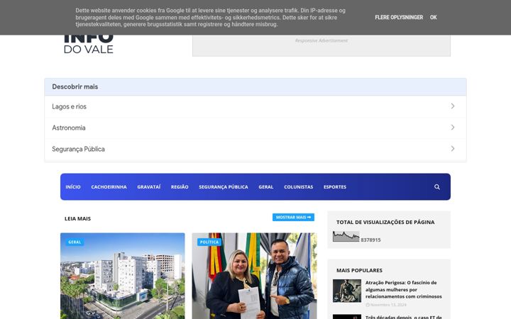 Screenshot of infodovale.com.br