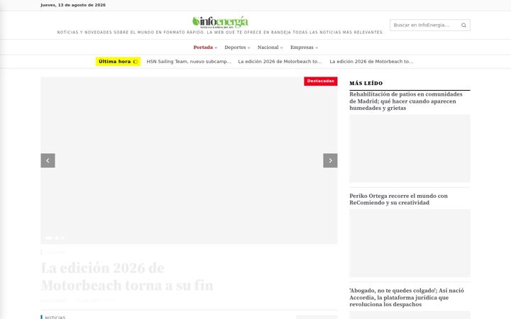 Screenshot of infoenergia.eu
