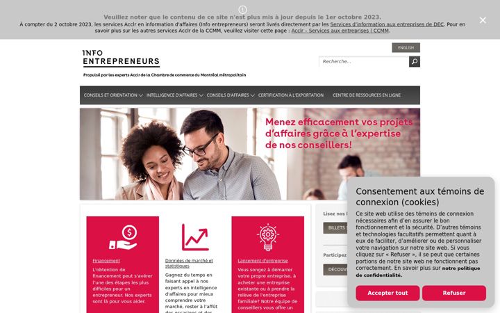 Screenshot of infoentrepreneurs.org