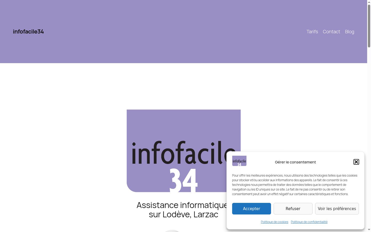 Screenshot tal-banner tal-kunsens muri qabel kwalunkwe interazzjoni