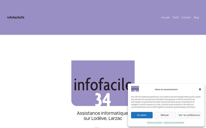 Screenshot of infofacile34.fr