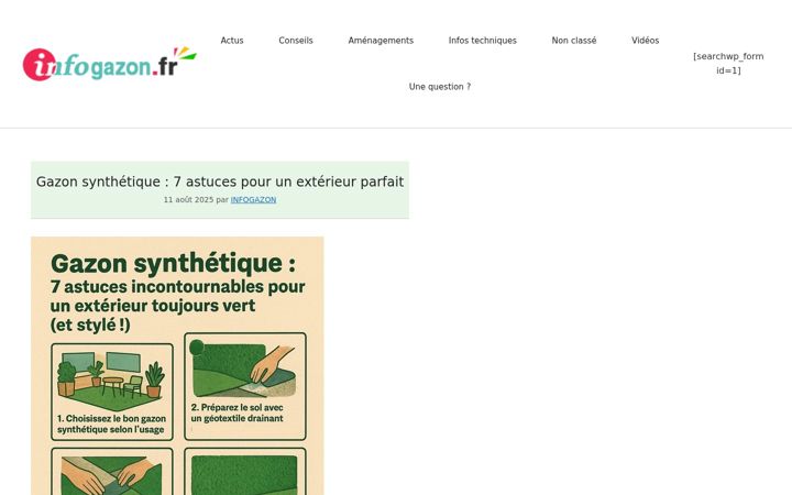 Screenshot of infogazon.fr