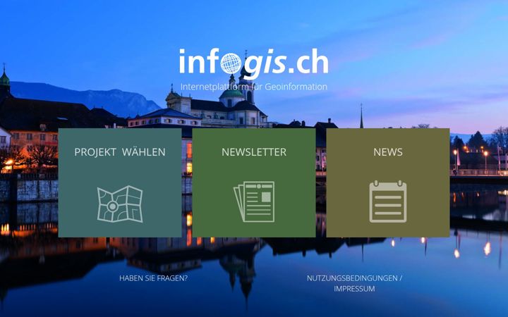 Screenshot of infogis.ch