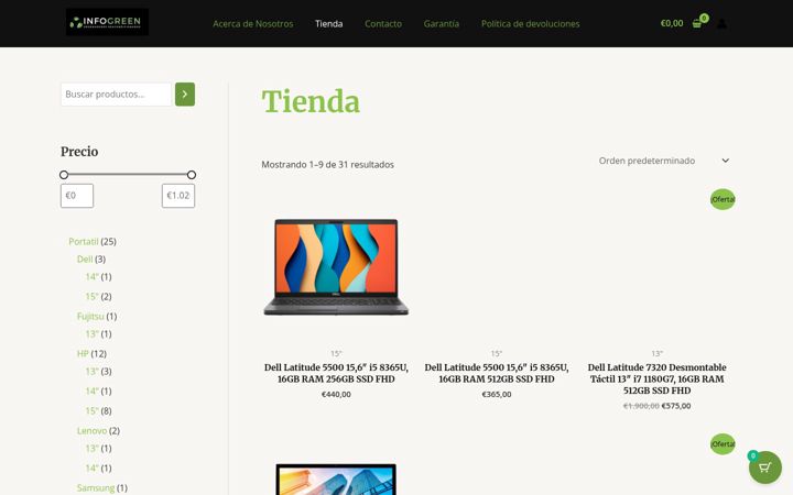 Screenshot of infogreen.es