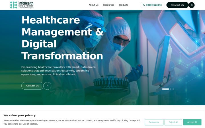 Screenshot of infohealth-solutions.co.uk