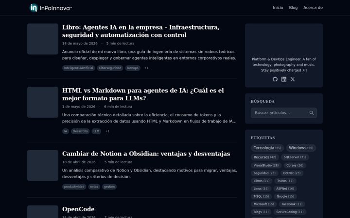 Captura de pantalla de infoinnova.net