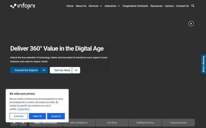 Screenshot of infojiniconsulting.com