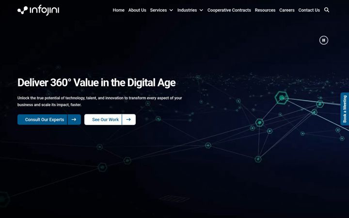 Screenshot of infojinistaffing.com