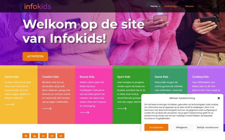 Screenshot of infokids.nl