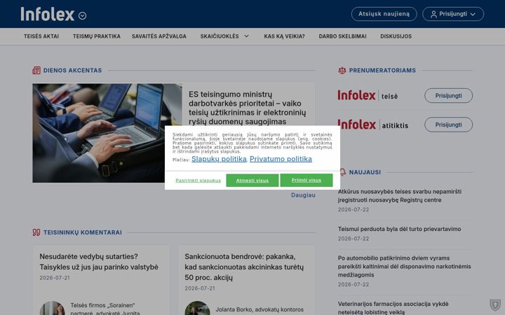 Screenshot of infolex.lt