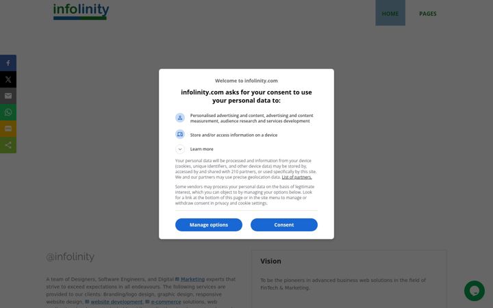 Screenshot of infolinity.com