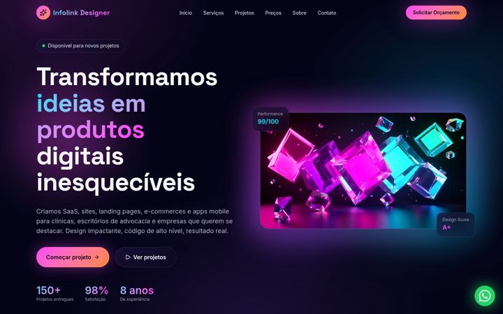 Screenshot of infolinkdesigner.com.br