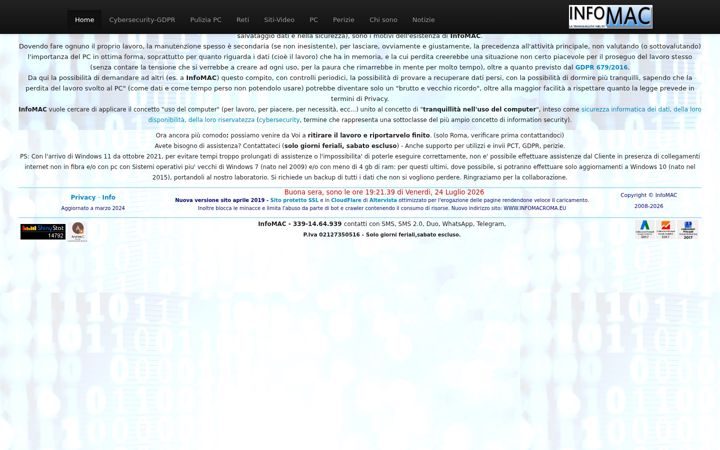Screenshot of infomacroma.altervista.org