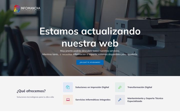 Screenshot of infomancha.eu