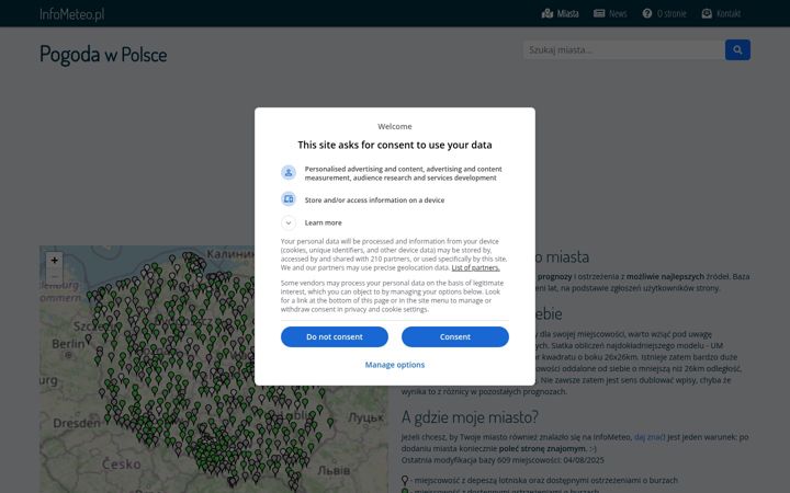 Screenshot of infometeo.pl