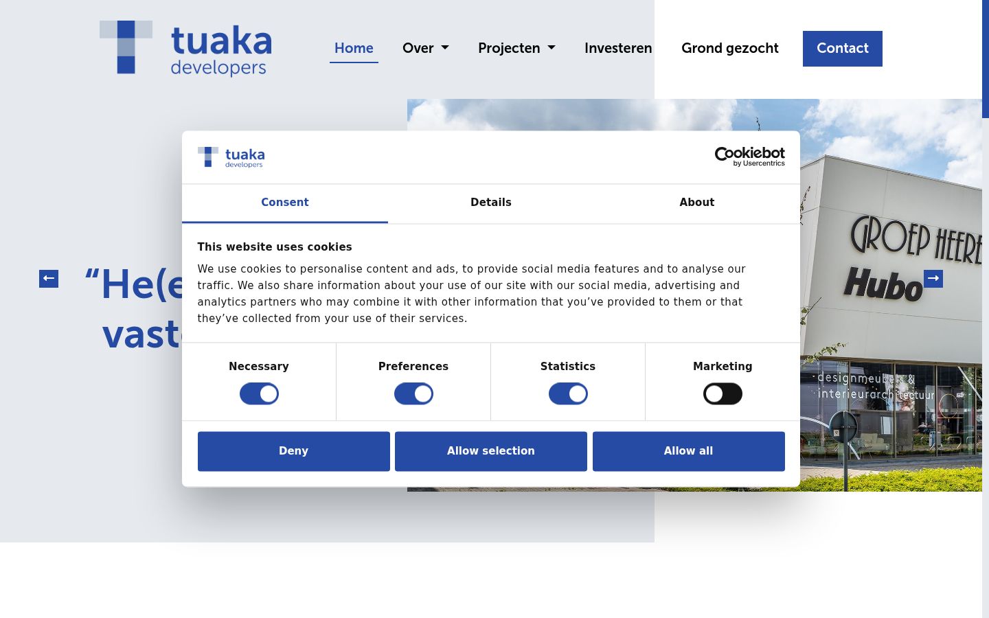 Sutikimo reklamjuostės, rodytos prieš bet kokią sąveiką, ekrano kopija