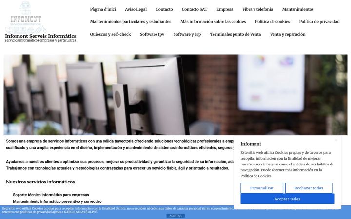 Screenshot of infomont.es