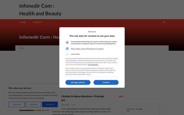 Screenshot of infonedir.com