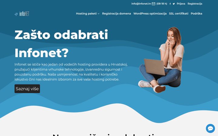 Екранна снимка на infonet.hr