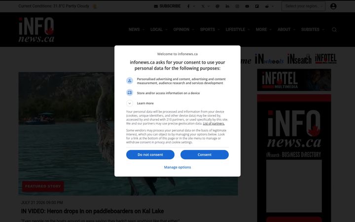 Screenshot of infonews.ca