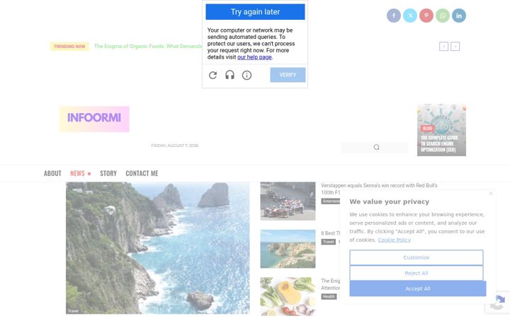 Screenshot of infoormi.com
