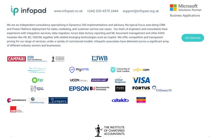 Screenshot of infopad.co.uk