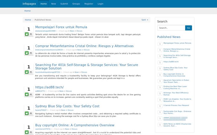 Screenshot of infopagex.com