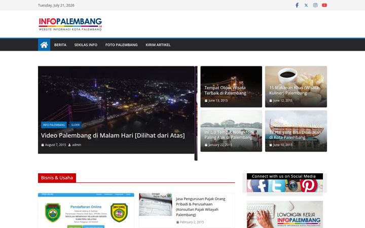 Screenshot of infopalembang.id