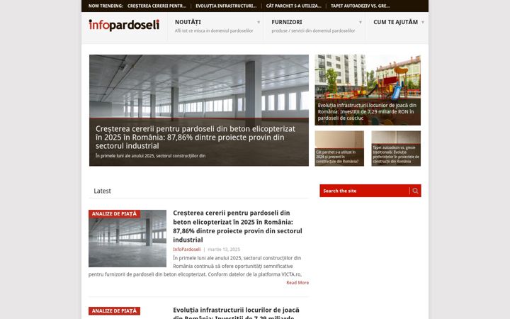 Screenshot of infopardoseli.ro