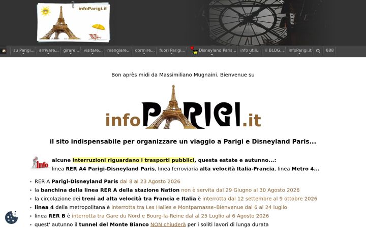 Screenshot of infoparigi.it