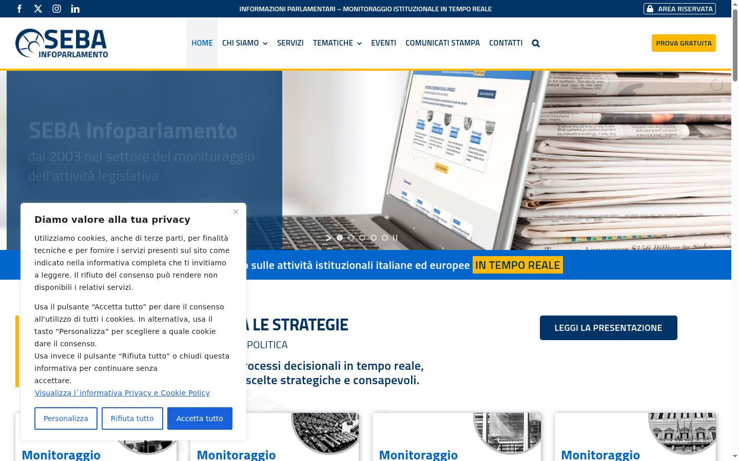 Screenshot van de toestemmingsbanner zoals getoond vóór enige interactie