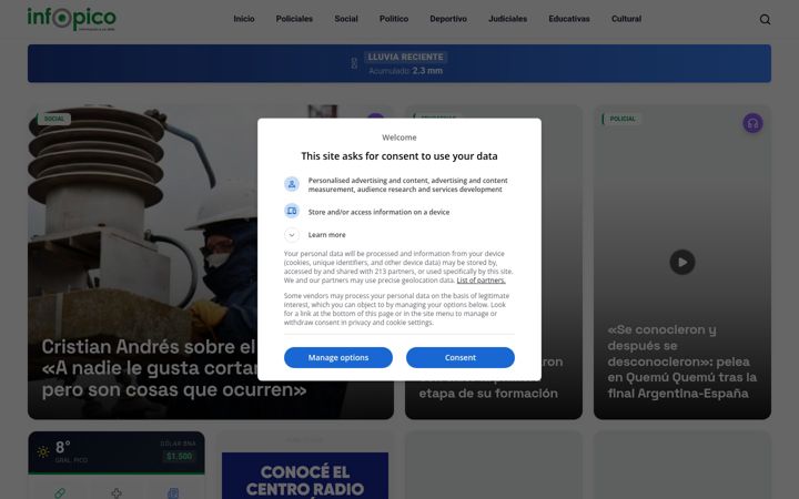 Screenshot of infopico.com