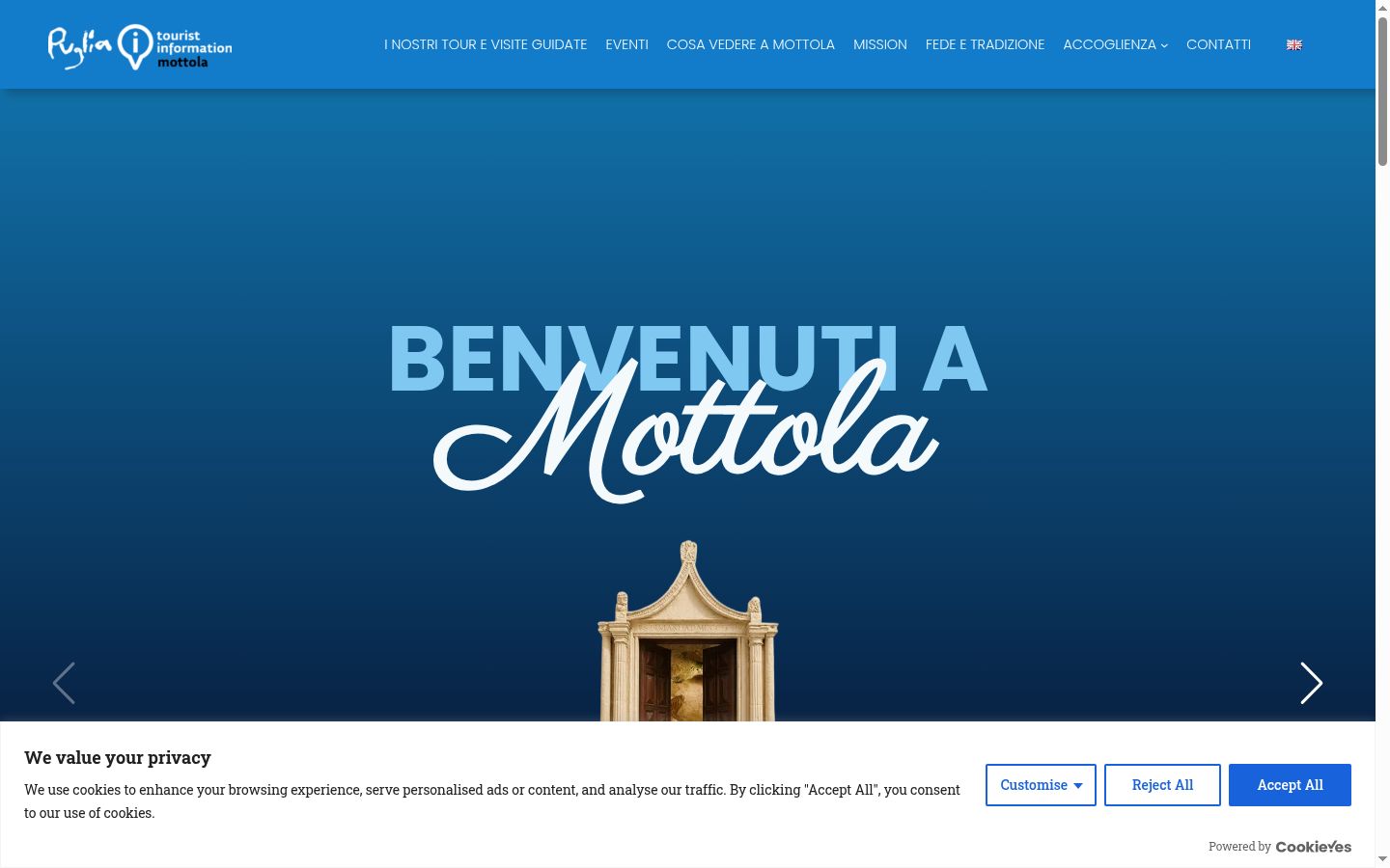 Captura de pantalla del banner de consentimiento mostrado antes de cualquier interacción