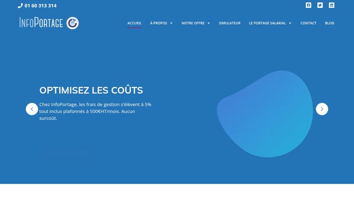 Screenshot of infoportage.fr