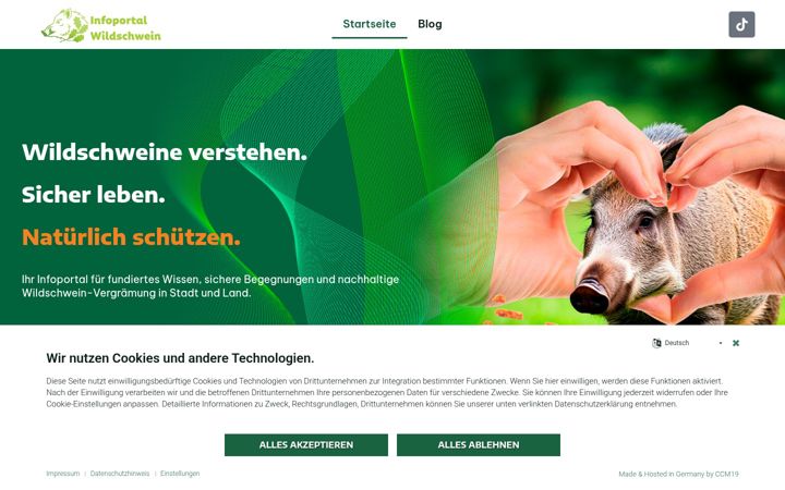Screenshot of infoportal-wildschwein.com