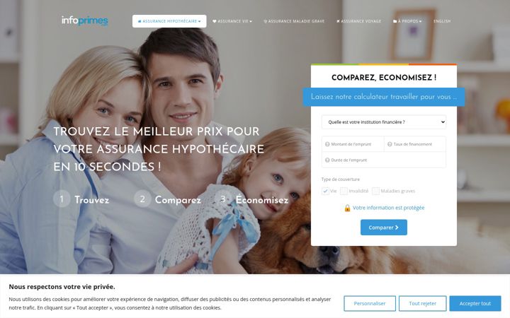 Screenshot of infoprimes.com