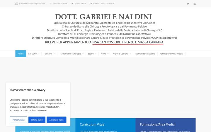 Screenshot of infoproctologia.it