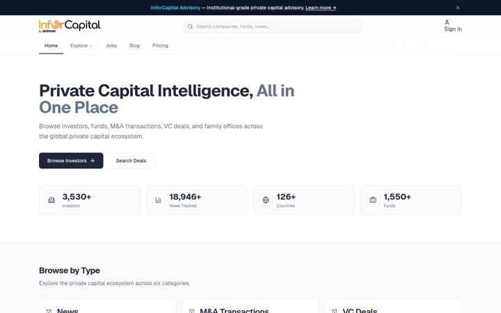 Screenshot of inforcapital.com