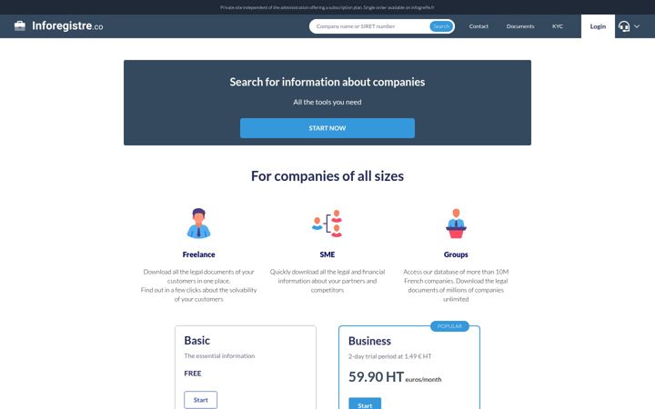 Screenshot of inforegistre.co