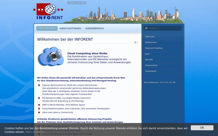 Screenshot of inforent.eu