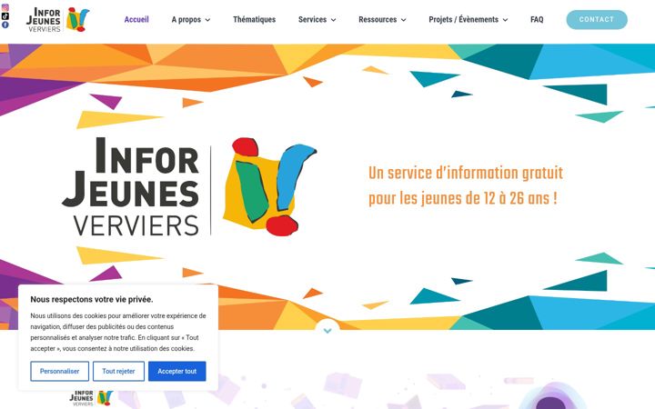 Screenshot of inforjeunes-verviers.be