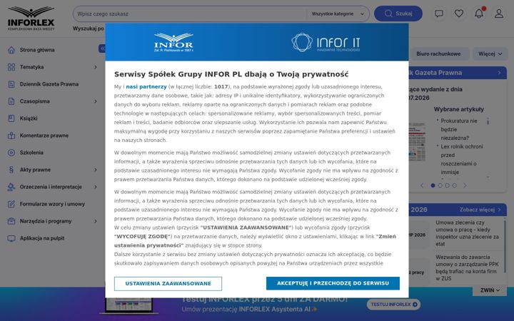 Screenshot of inforlex.pl