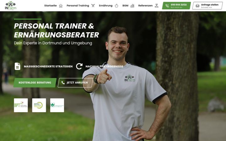Screenshot of inform.coach