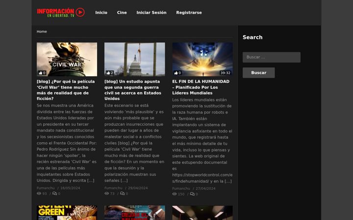 Screenshot of informacionenlibertad.com