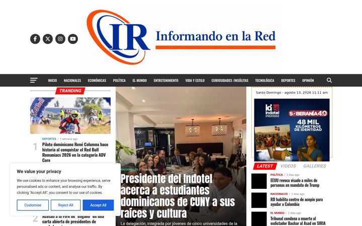 Screenshot of informandoenlared.net