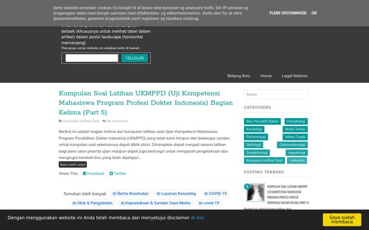 Screenshot of informasikedokteran.com