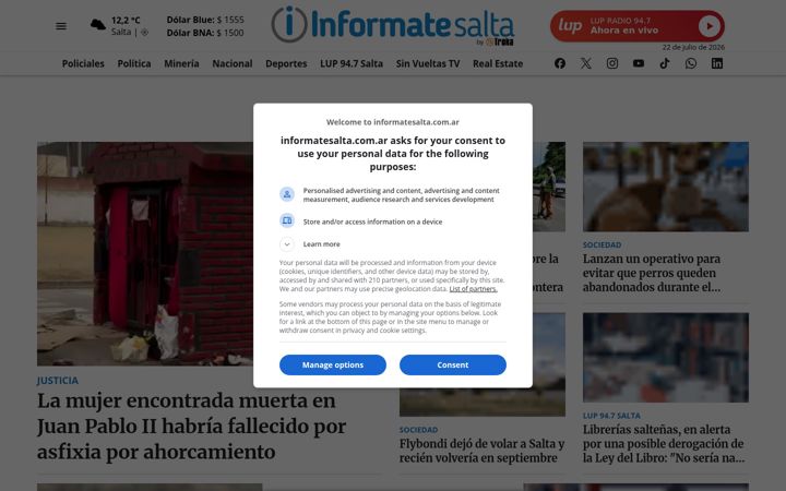 Screenshot of informatesalta.com.ar